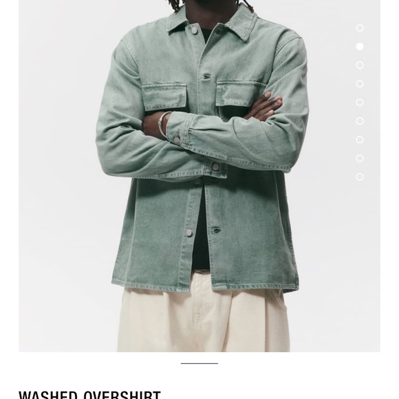 Men Zara WASHED OVERSHIRT - Picture 3 of 4